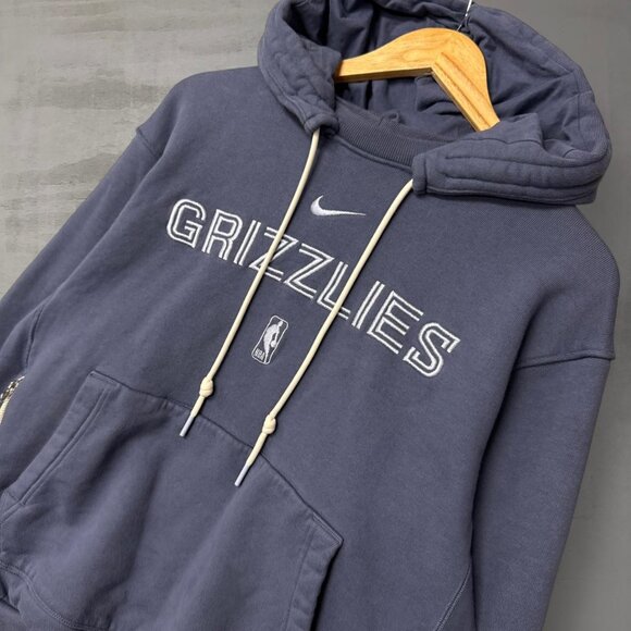 Memphis Grizzlies Nike Center Swoosh Player Issued Drawstring Hoodie Medium - Picture 2 of 7